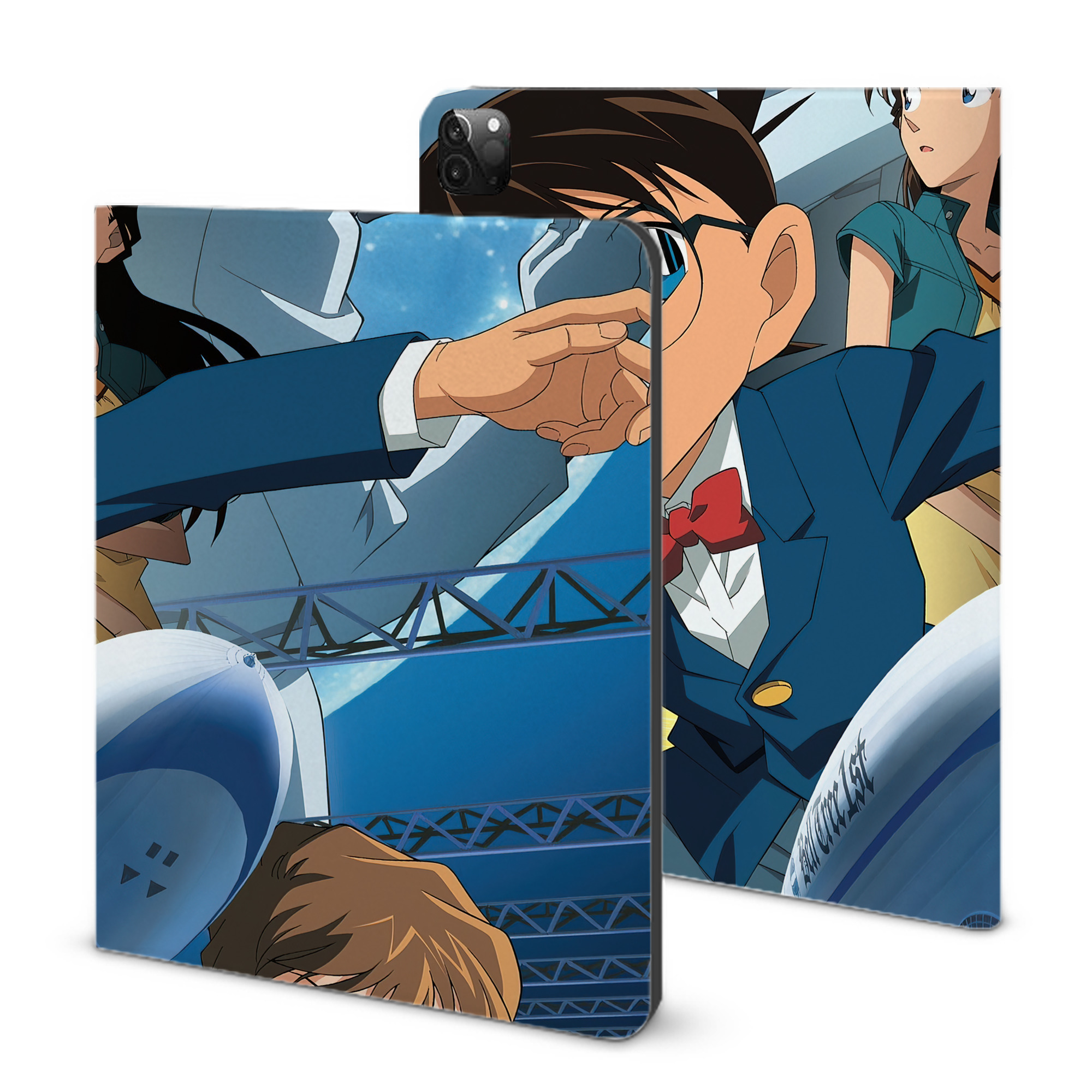 （画像用） 名探偵コナン Detective Conan IPadケース ペンホルダー付き ブックスタイルデザイン